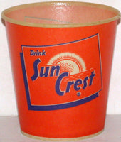 Vintage paper cup DRINK SUN CREST 4oz size unused new old stock n-mint+ condition