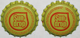 Soda pop bottle caps Lot of 100 SUN DROP plastic lined unused new old stock
