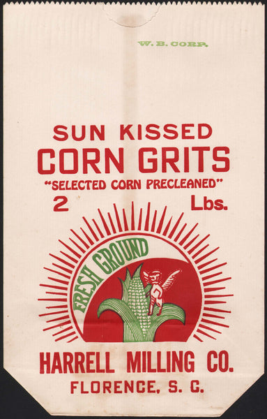 Vintage bag SUN KISSED Corn Grits Harrell Milling Florence South Carolina unused