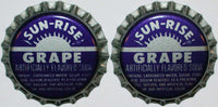 Soda pop bottle caps Lot of 25 SUN RISE GRAPE #2 plastic unused new old stock