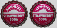 Soda pop bottle caps Lot of 25 SUN RISE STRAWBERRY plastic lined new old stock