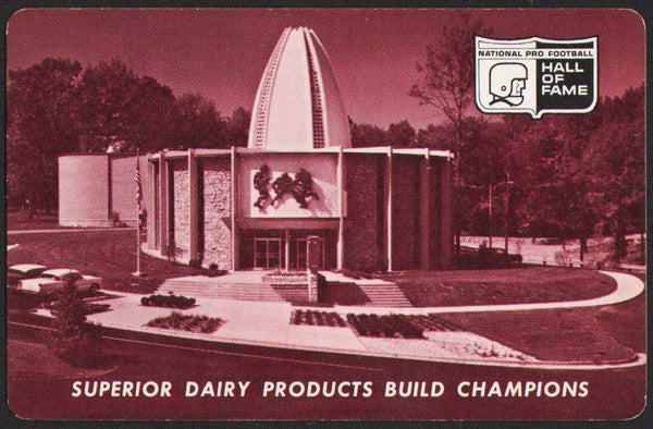 Vintage playing card SUPERIOR DAIRY Pro Football Hall of Fame pictured Canton Ohio