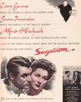 Vintage magazine ad SUSPICION movie 1941 Alfred Hitchcock Cary Grant and Joan Fontaine