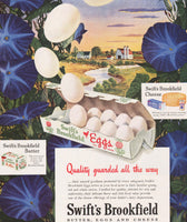 Vintage magazine ad SWIFTS BROOKFIELD Butter Eggs Cheese from 1946 farm pictured
