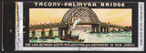 Vintage matchbook cover TACONY PALMYRA BRIDGE links Philadelphia and New Jersey
