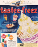 Vintage magazine ad TASTEE FREEZ 1956 ice cream treats and drive in pictured