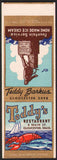 Vintage matchbook cover TEDDYS RESTAURANT lobster Gloucester MA salesman sample