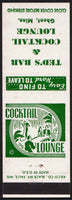 Vintage matchbook cover TEDS BAR and COCKTAIL LOUNGE people dancing Ghent Minnesota