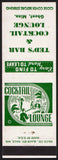 Vintage matchbook cover TEDS BAR and COCKTAIL LOUNGE people dancing Ghent Minnesota