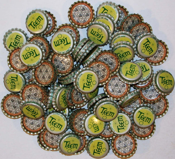 Soda pop bottle caps Lot of 100 TEEM by Pepsi Cola cork lined new old stock