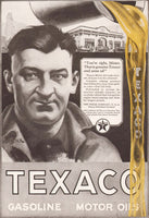 Vintage magazine ad TEXACO Gasoline Motor Oils from 1924 Richard V Culter art