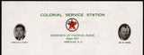 Vintage letterhead Colonial Station TEXACO gas and oil Asheville North Carolina