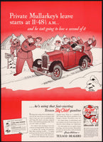 Vintage magazine ad TEXACO Sky Chief gas oil 1941 army cartoon Gluyas Williams