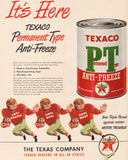 Vintage magazine ad TEXACO PT ANTIFREEZE 1948 Permanent Type star logo