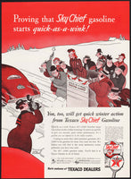 Vintage magazine ad TEXACO SKY CHIEF gasoline oil 1942 cartoon Gluyas Williams
