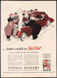 Vintage magazine ad TEXACO SKY CHIEF GASOLINE from 1940 Gluyas Williams cartoon
