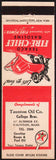 Vintage matchbook cover TEXACO FIRE CHIEF GASOLINE dog hat Taunton Oil Co Mass