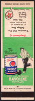 Vintage matchbook cover TEXACO Havoline gas man bowling pictured Taunton Oil Co Mass