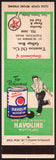 Vintage matchbook cover TEXACO Havoline gas man bowling pictured Taunton Oil Co Mass