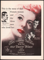 Vintage magazine ad THAT FORSYTE WOMAN movie from 1949 Errol Flynn Greer Garson