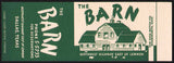 Vintage matchbook cover THE BARN restaurant Dallas Texas salesman sample