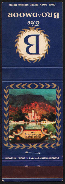 Vintage matchbook cover THE BROADMOOR hotel #2 Maxfield Parrish Colorado Springs