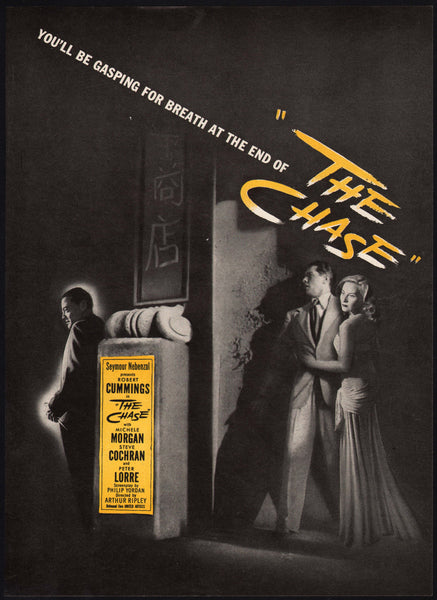 Vintage magazine ad THE CHASE movie from 1947 Robert Cummings and Peter Lorre