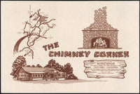 Vintage placemat THE CHIMNEY CORNER restaurant and map Red House Maryland n-mint+