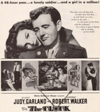 Vintage magazine ad THE CLOCK movie 1945 starring Judy Garland and Robert Walker