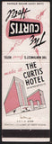 Vintage matchbook cover THE CURTIS HOTEL with hotel pictured Minneapolis Minnesota