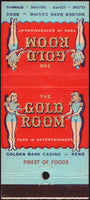 Vintage matchbook cover THE GOLD ROOM casino girlies pictured from Reno Nevada