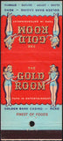 Vintage matchbook cover THE GOLD ROOM casino girlies pictured from Reno Nevada