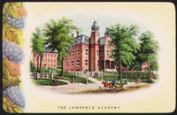 Vintage playing card THE LAWRENCE ADADEMY building pictured Groton Massachusetts