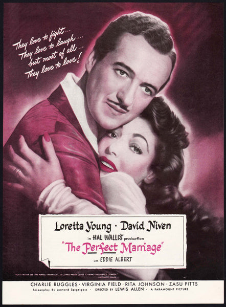 Vintage magazine ad THE PERFECT MARRIAGE movie 1947 Loretta Young David Niven