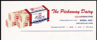 Vintage letterhead THE PICKAWAY DAIRY butter pictured Circleville Ohio unused n-mint+