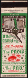 Vintage matchbook cover THE PROW THE PUB restaurant lobster and ship pictured Chicago