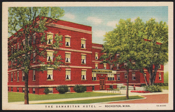 Vintage postcard THE SAMARITAN HOTEL picturing the old hotel Rochester Minnesota