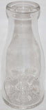 Vintage milk bottle THE SANITARY DAIRY Cedar Rapids Iowa embossed pint slug plate