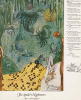 Vintage magazine ad THE SPIDERS NIGHTMARE with poem 1925 Oliver Herford artwork