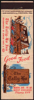 Vintage matchbook cover THE TALLY HO INN restaurant pictured West Chicago Illinois