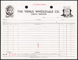 Vintage receipt THE VENUS WHOLESALE CO Paints Varnishes Geneva Nebraska 1950s