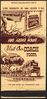 Vintage matchbook cover THE WEST WINDS Coach Inn stagecoach Glendora California