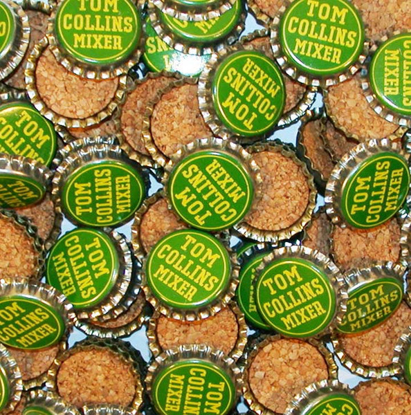 Soda pop bottle caps Lot of 12 TOM COLLINS MIXER #1 cork lined unused new old stock