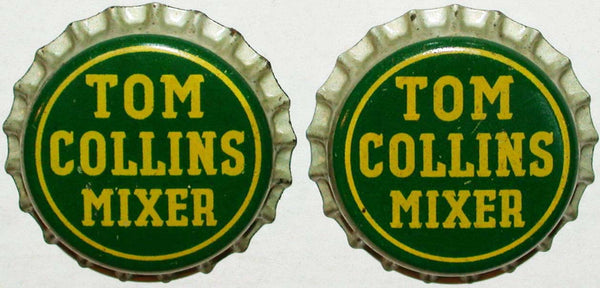 Soda pop bottle caps TOM COLLINS MIXER #2 Lot of 2 cork lined new old stock