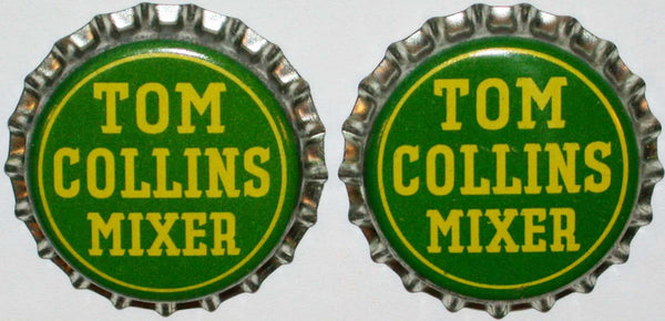 Soda pop bottle caps TOM COLLINS MIXER #1 Lot of 2 cork lined new old stock