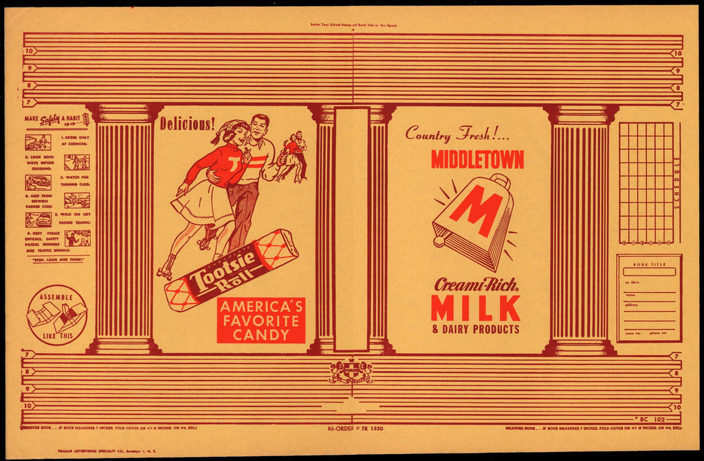 Vintage book cover TOOTSIE ROLL Middletown Milk and Dairy Slate Hill N