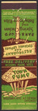 Vintage matchbook cover TOWN PUMP Restaurant and Cocktail Lounge Chicago ILL