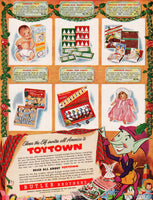Vintage magazine ad TOYTOWN from 1949 Elmer the Elf and toys pictured Butler Brothers