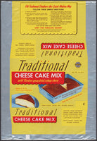 Vintage box wrapper TRADITIONAL CHEESE CAKE MIX Bordens Ottawa Kansas n-mint