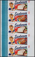 Vintage bread wrapper SUNBEAM TRAUSCHS Miss Sunbeam girl pictured Dubuque Iowa